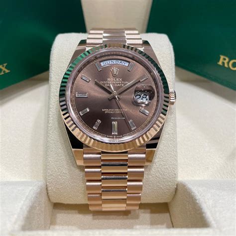 rolex day date 40 or gris prix|Rolex rose gold day date 40.